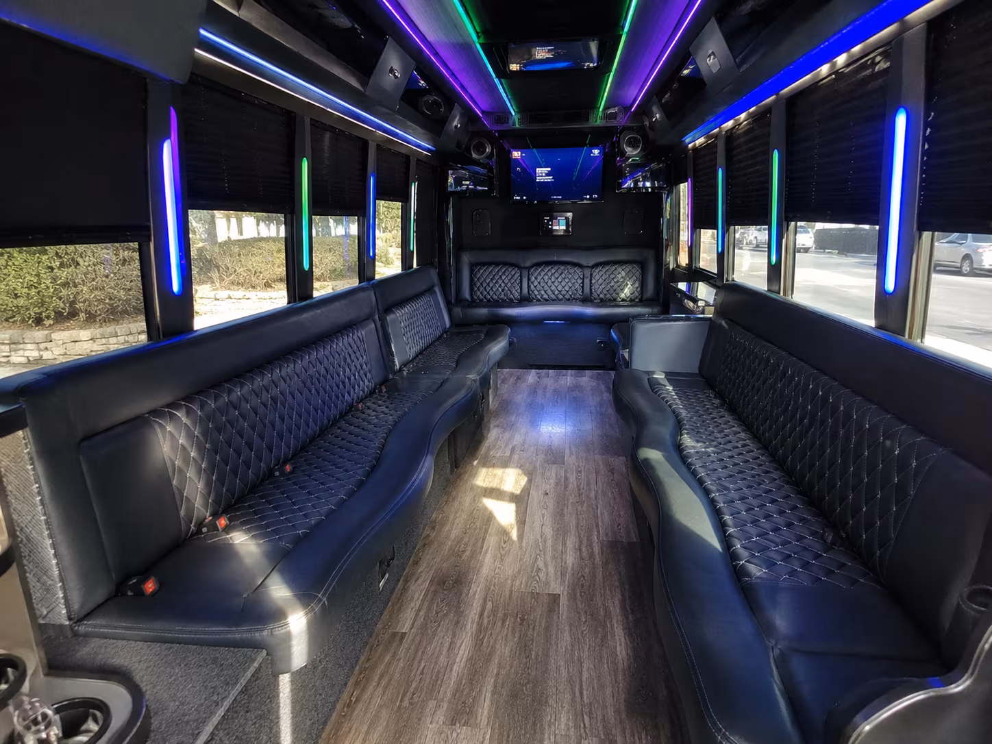 santa fe 15 passenger party bus interior