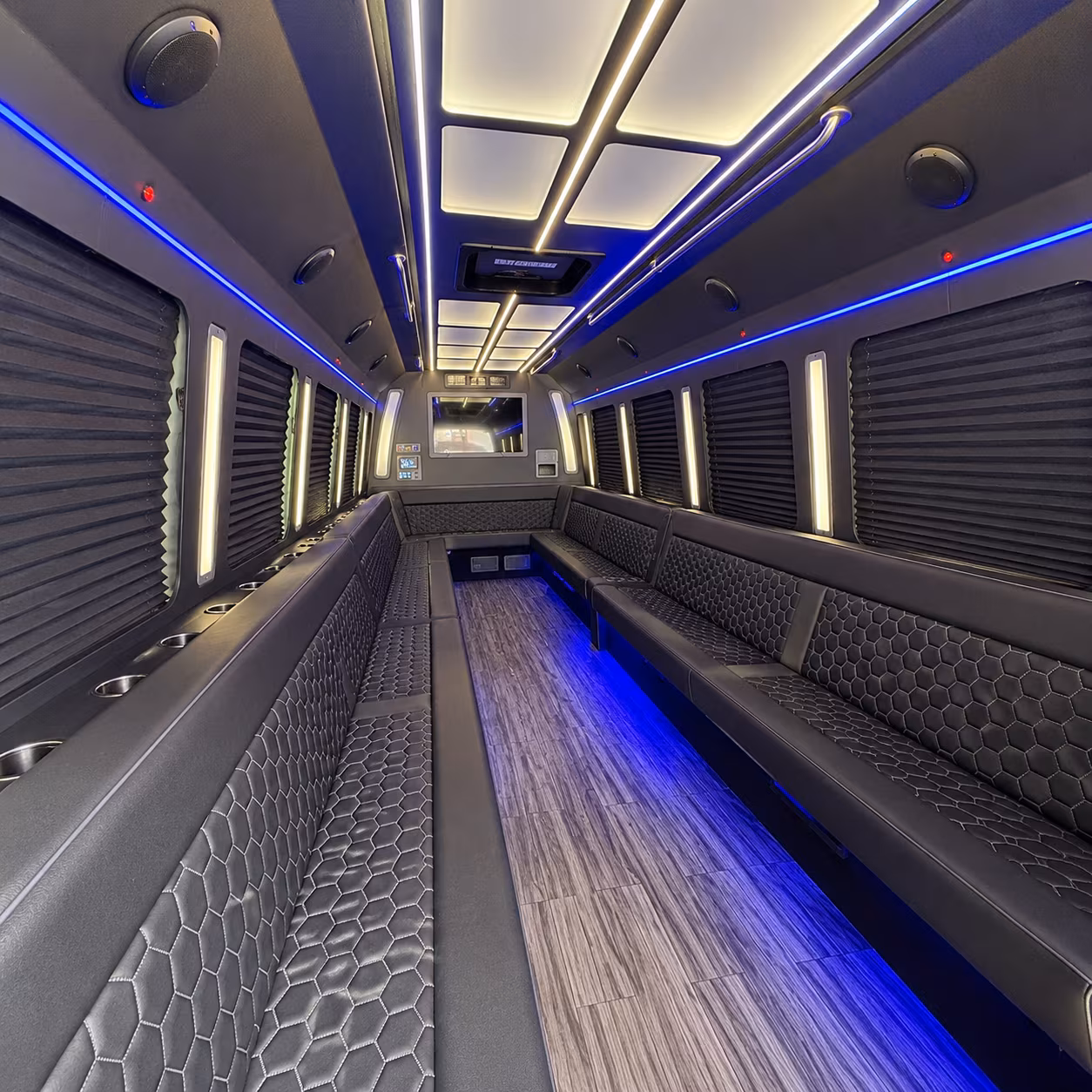 santa fe 30 passenger party bus interior