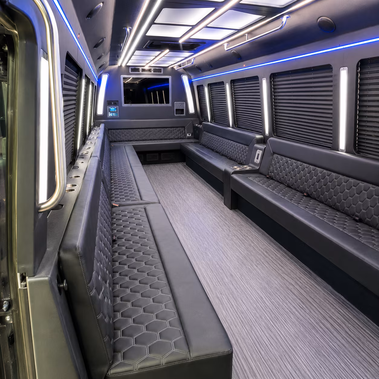 santa fe 40 passenger party bus interior
