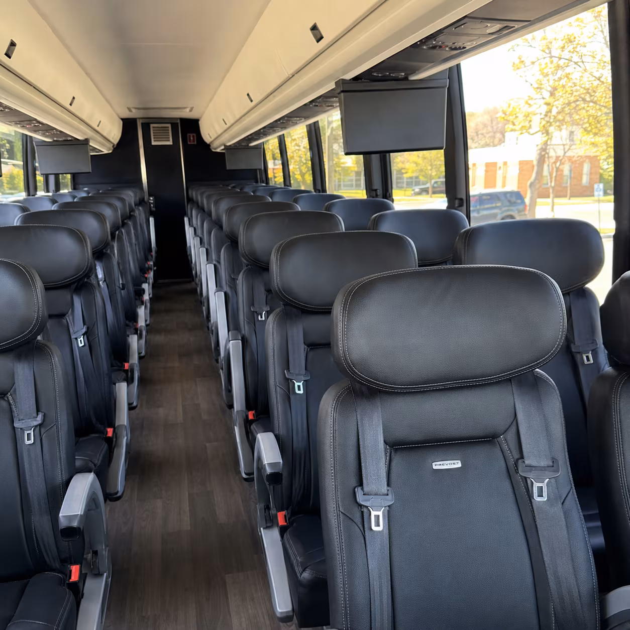 santa fe 45 passenger charter bus inside
