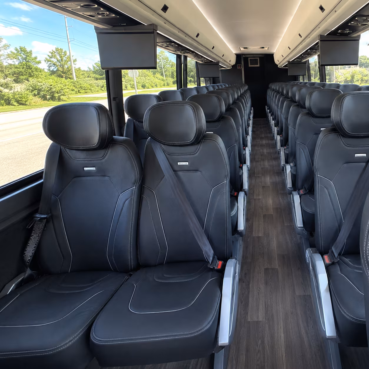 santa fe 47 passenger charter bus inside