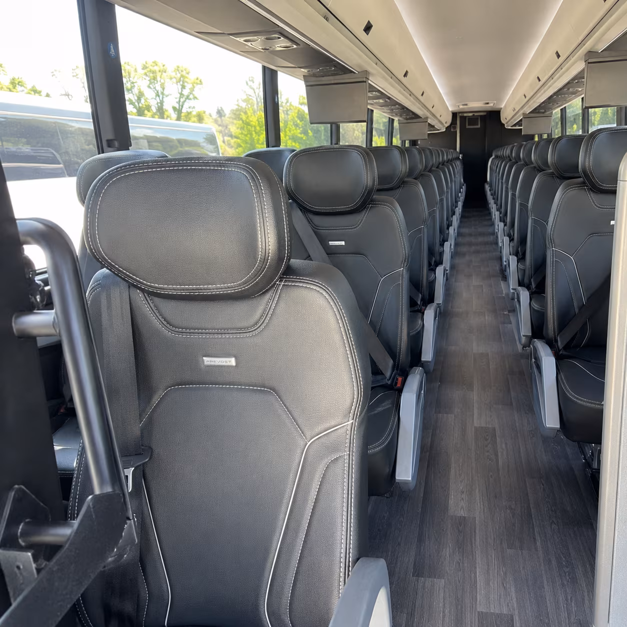 santa fe 47 passenger charter bus interior