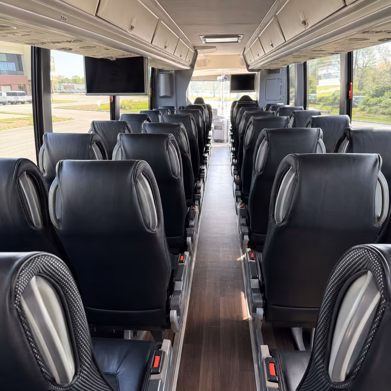 santa fe 56 passenger charter bus inside