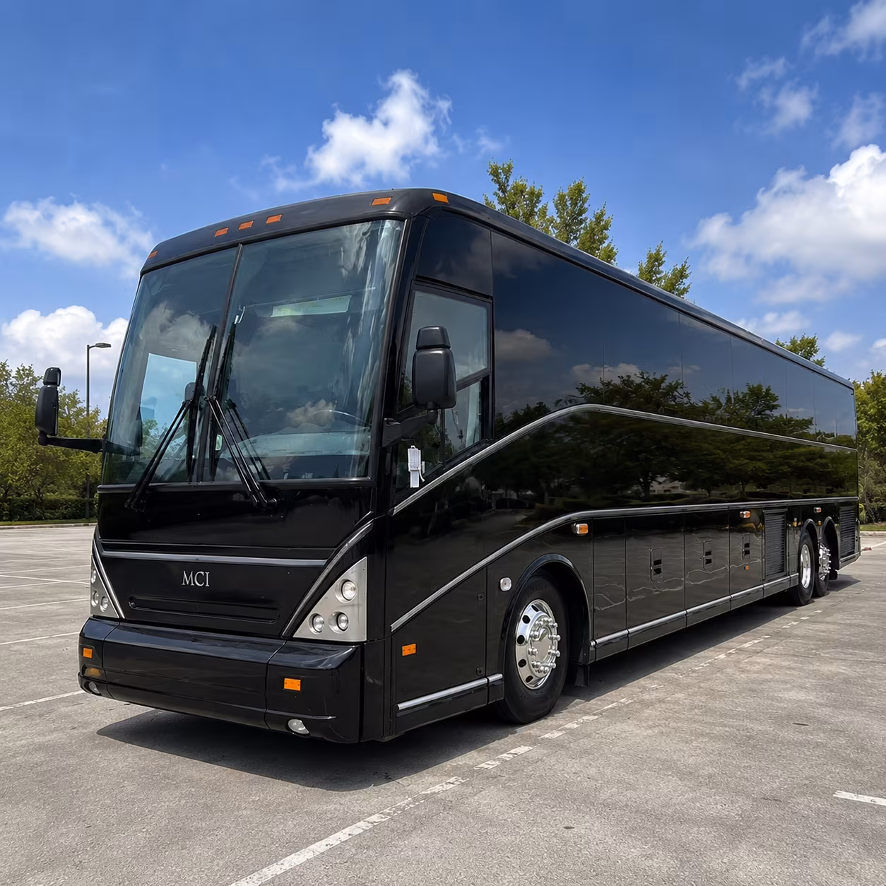 santa fe government military charter bus rental