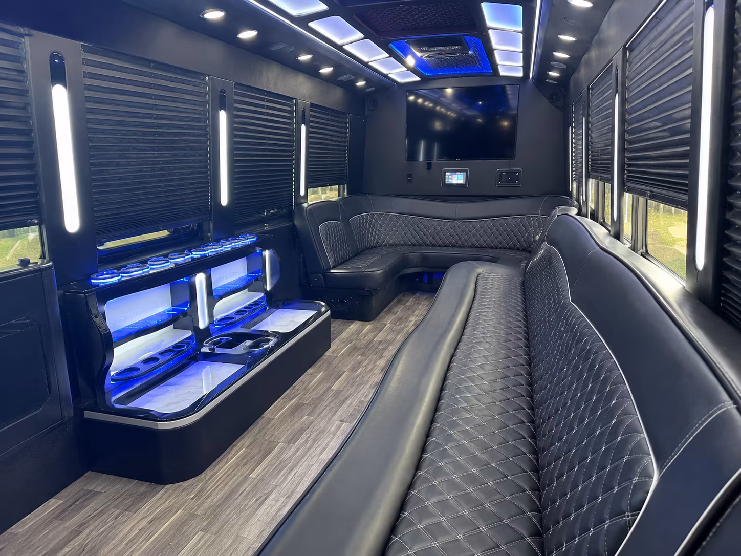 santa fe wedding party bus rental